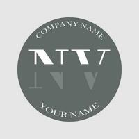 Initiale nv Logo Brief Monogramm Luxus Hand gezeichnet vektor