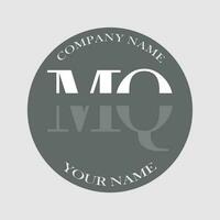 Initiale mq Logo Brief Monogramm Luxus Hand gezeichnet vektor