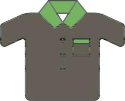 Männer Hemd Symbol im Grün und grau Farbe. vektor