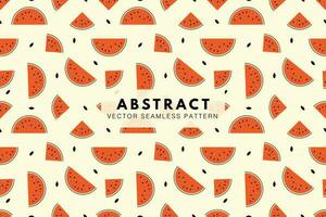 vattenmelon frukt söt mönster. abstrakt sömlös upprepa vektor mönster