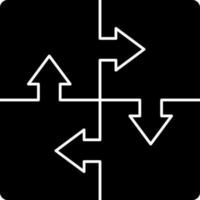 Illustration von Platz Puzzle Symbol im Glyphe Stil. vektor