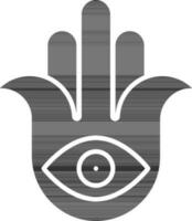 hamsa Symbol im schwarz und Weiß Farbe. vektor