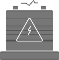 Batterie Symbol im schwarz und Weiß Farbe. vektor