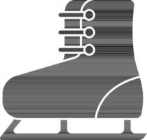 Glyphe Stil Eis Schlittschuh Symbol. vektor