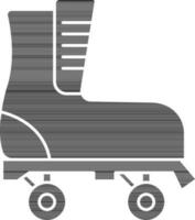 Illustration von Walze Schlittschuh Symbol im schwarz und Weiß Farbe. vektor