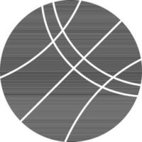 basketboll ikon i svart och vit Färg. vektor