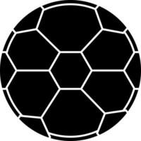 Fußball oder Fußball Symbol im schwarz und Weiß Farbe. vektor