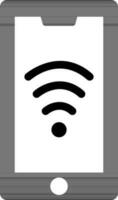 Vektor Illustration von Smartphone W-lan Symbol.