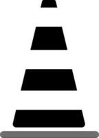 konstruktion kon ikon i svart och vit Färg. vektor