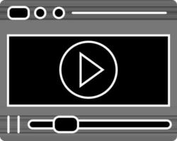 Video abspielen Symbol oder Symbol im eben Stil. vektor