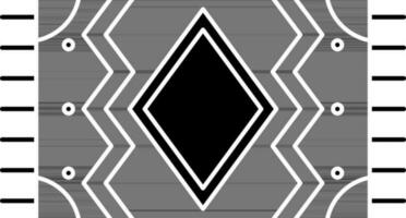 schwarz und Weiß Teppich Symbol im eben Stil. vektor