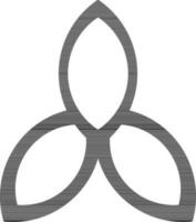 triquetra Symbol im eben Stil. vektor