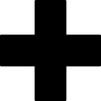 medicinsk tecken eller symbol i svart Färg. vektor