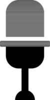 platt stil mikrofon ikon eller symbol. vektor