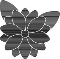 daisy blomma ikon i svart och vit Färg. vektor