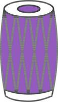 vektor illustration av dholak dhol i violett och vit Färg.