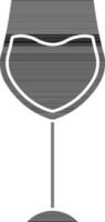 vin glas ikon ikon i svart och vit Färg. vektor