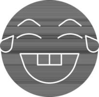 Glyphe Stil Lachen Emoji mit Tränen Symbol. vektor