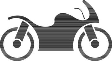 Motorrad Symbol im schwarz und Weiß Farbe. vektor