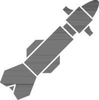 isolerat missil ikon i svart och vit Färg. vektor
