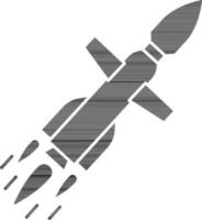 Illustration von Rakete oder Rakete Symbol im schwarz und Weiß Farbe. vektor