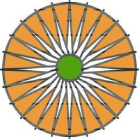 dreifarbig Ashoka Rad Symbol. vektor