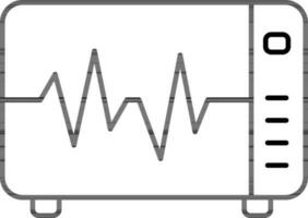 EKG Maschine Symbol im Linie Kunst. vektor