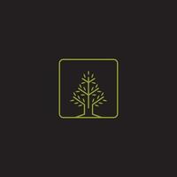 abstrakt Baum einfach Linien Logo Ideen vektor