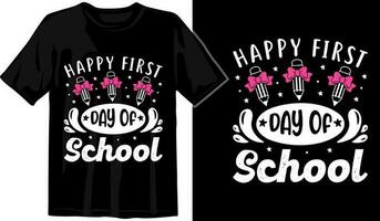 herzlich willkommen zurück zu Schule schön Kinder Typografie t Hemd Design - - zurück zu Schule t Hemd bereit zum drucken kostenlos Vektor