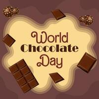 Welt Schokolade Tag Hintergrund mit Vektor Design