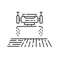 Bauernhof und Landwirtschaft Linie Symbole. global Landwirtschaft und Bauern. Plantage oder Garten. Dorf. Drohne Samen oder Bewässerung Landwirtschaft. landwirtschaftlich und Bauernhof Maschinen oder Technologie. vektor