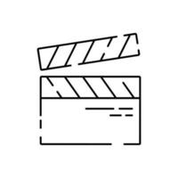 einfach Linie Symbol von Kino verbunden Vektor. enthält eine solche Symbole wie Film Theater, Fernseher, Popcorn, Video Clip und mehr. Unterhaltung und Film. Klappe. vektor
