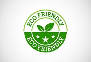 eco vänlig ikon. eco vänlig och organisk etiketter tecken. friska naturlig produkt märka design vektor illustration