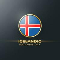 isländischer Nationalfeiertag vektor