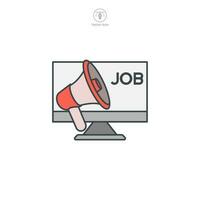 Job Anzeige online Symbol Symbol Vorlage zum Grafik und Netz Design Sammlung Logo Vektor Illustration