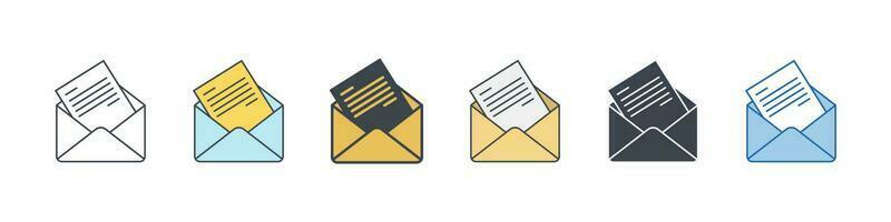 Email Briefumschlag Symbol Symbol Vorlage zum Grafik und Netz Design Sammlung Logo Vektor Illustration