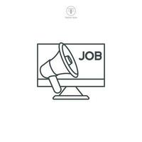 Job Anzeige online Symbol Symbol Vorlage zum Grafik und Netz Design Sammlung Logo Vektor Illustration