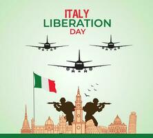 Italien befrielse dag firande. 25:e april. mall för bakgrund, baner, kort, affisch. vektor illustration.
