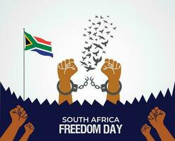 Süd Afrika Freiheit Tag. 27 April. Vorlage zum Hintergrund, Banner, Karte, Poster. Vektor Illustration.