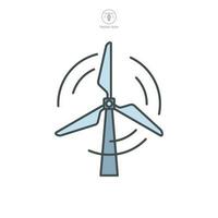 Wind Turbine. Wind Leistung Symbol Symbol Vorlage zum Grafik und Netz Design Sammlung Logo Vektor Illustration