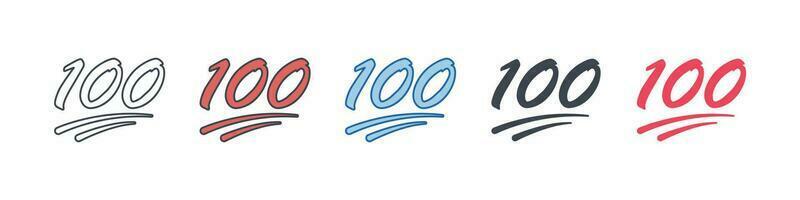 hundert Punkte Symbol Symbol Vorlage zum Grafik und Netz Design Sammlung Logo Vektor Illustration
