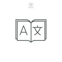 Sprache Lernen Symbol Symbol Vorlage zum Grafik und Netz Design Sammlung Logo Vektor Illustration