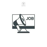 Job Anzeige online Symbol Symbol Vorlage zum Grafik und Netz Design Sammlung Logo Vektor Illustration