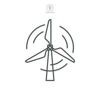 Wind Turbine. Wind Leistung Symbol Symbol Vorlage zum Grafik und Netz Design Sammlung Logo Vektor Illustration