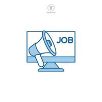 Job Anzeige online Symbol Symbol Vorlage zum Grafik und Netz Design Sammlung Logo Vektor Illustration