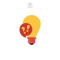 Frage Kennzeichen und die Glühbirne, Frage antworten, Quiz Symbol Symbol Vorlage zum Grafik und Netz Design Sammlung Logo Vektor Illustration