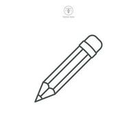 Bleistift Symbol Symbol Vorlage zum Grafik und Netz Design Sammlung Logo Vektor Illustration