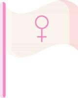 isolerat feminism flagga ikon i rosa Färg. vektor