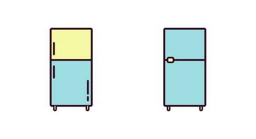 Kühlschrank Symbol Vektor Illustration. Kühlschrank geradlinig Farbe Symbol