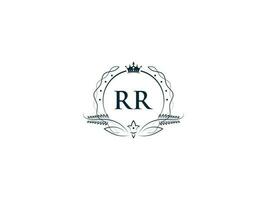 königlich Krone rr Logo Symbol, feminin Luxus rr r r Logo Brief Vektor